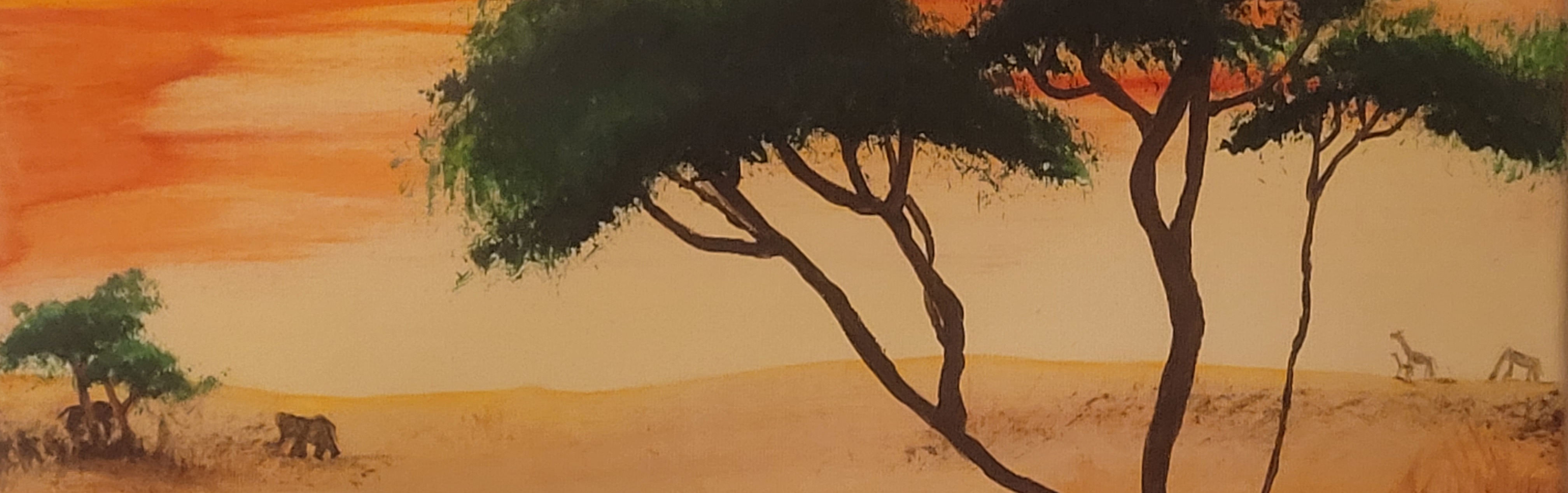 Panoramabild afrikanische Savanne